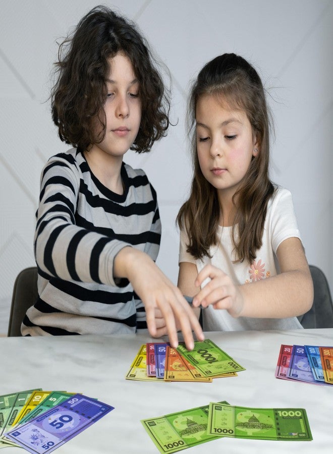 Queensell Play Money Suitable for Monopoly Board Game - 480 pcs of 60 Each Bill Denomination - Double Sides Printing Paper Money for Pretend Play Cashier - 480 pcs - Image 3